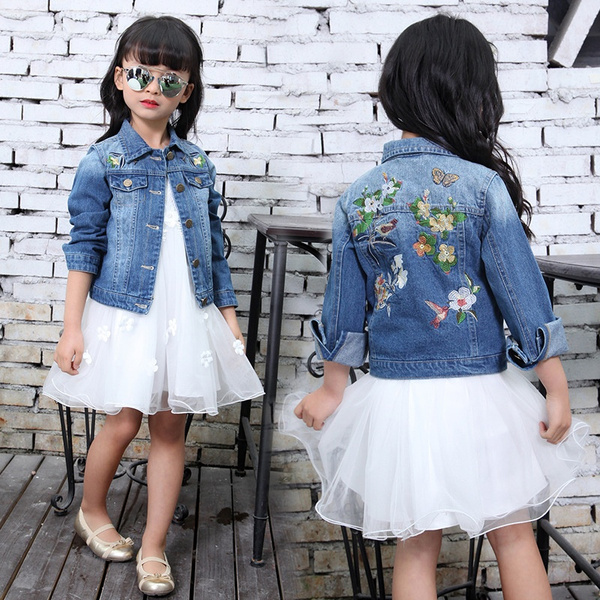 Girl's Jacket Jean Jacket Rhinestone Birthday Gift for Kids All Patches Are  SEWN ON - Etsy
